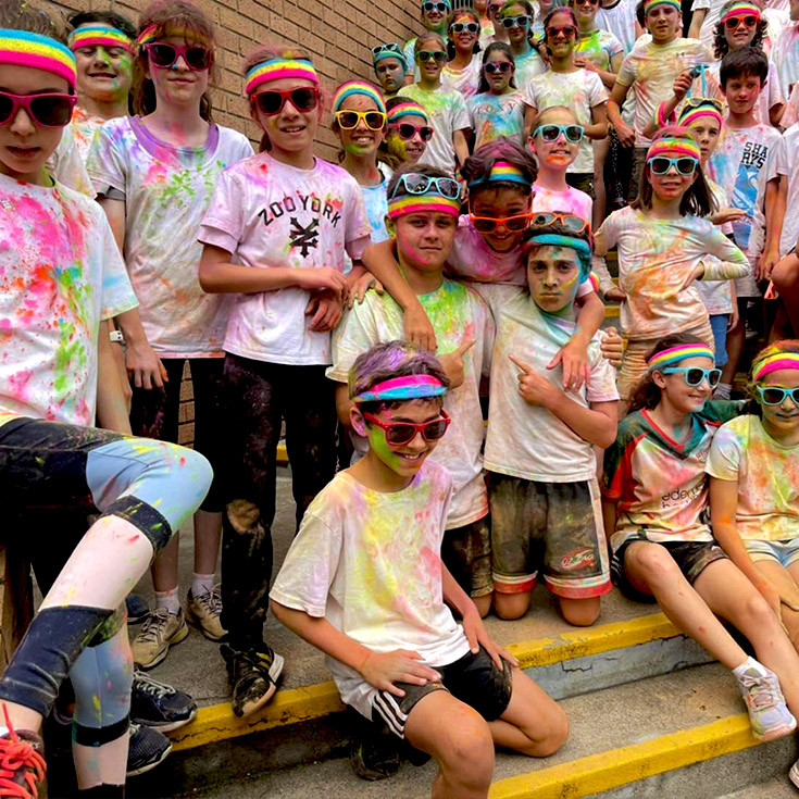Students post colourful fun run at St Madeleine's Catholic Primary School Kenthurst